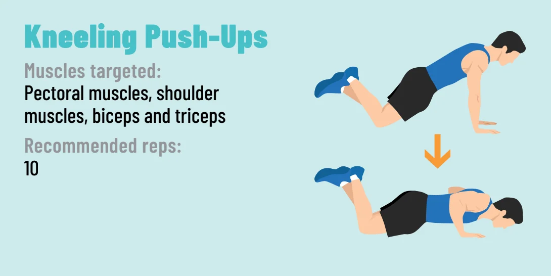 kneeling push ups